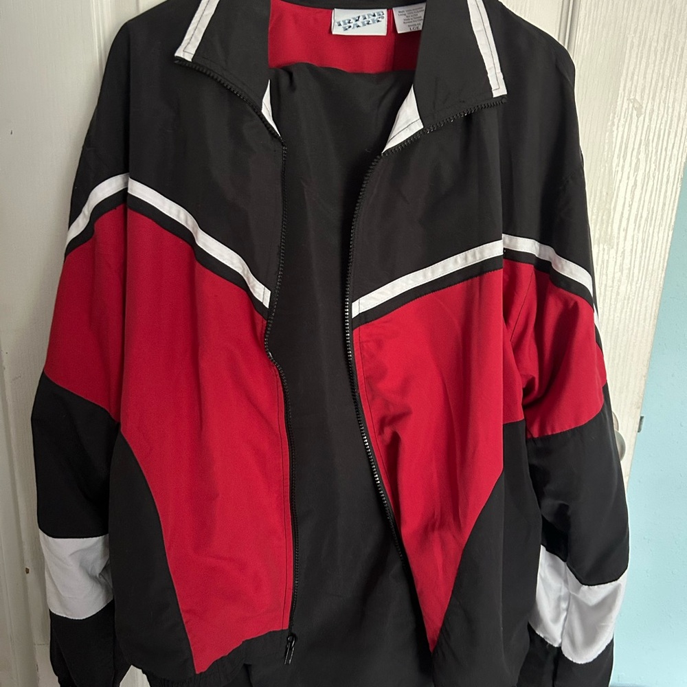 Irvine Park Red and Black sweatsuit